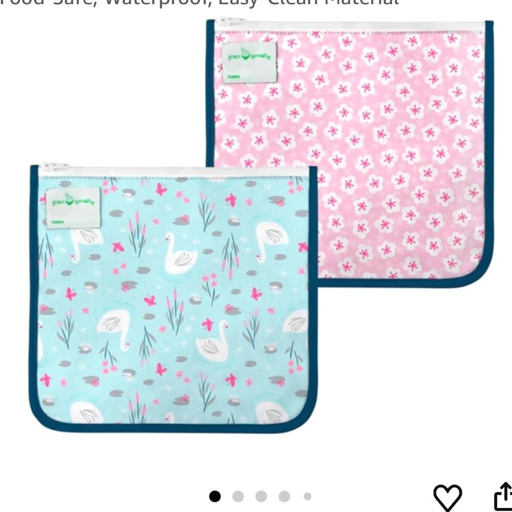 Green Sprouts Reusable Insulated Sandwich Bags (2 Pack)